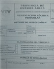 Fotocopia de la constancia de Verificación Técnica Vehicular